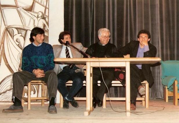 Conferenza risalente agli anni '80, con la presenza dei calciatori Zenga e Baresi